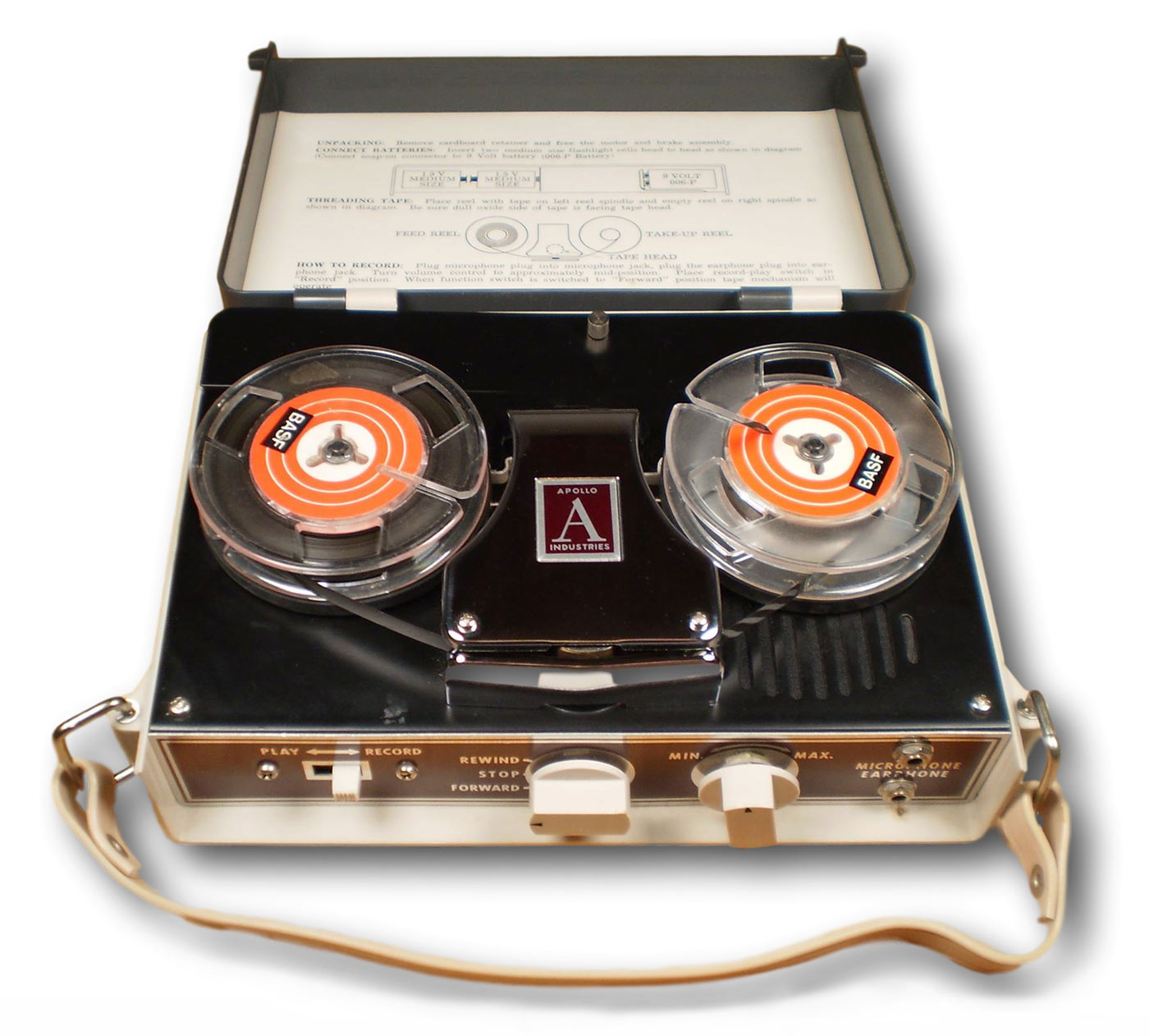 Reel-to-reel portable tape recorder toy Apolec RA-11.